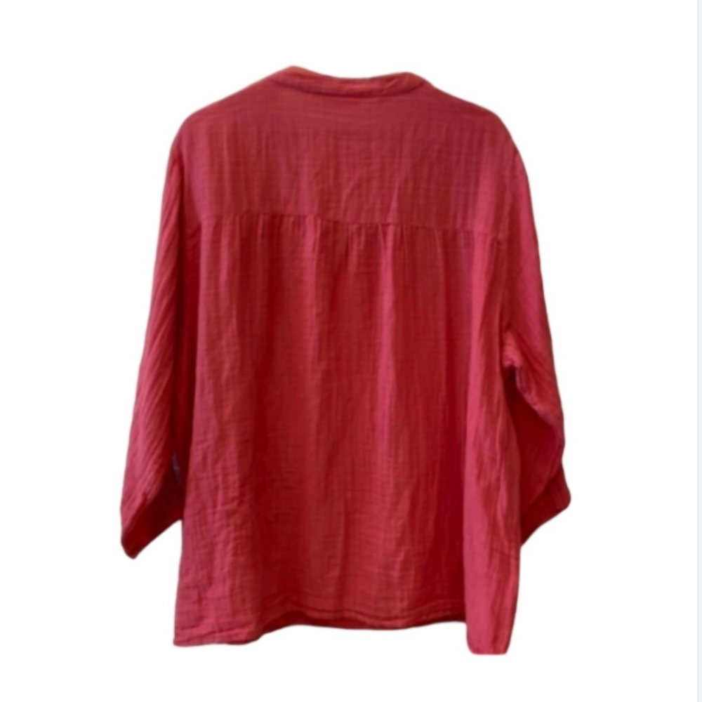 Roller Rabbit Embroidered Boho Chic Size: L  Pink Red - Picture 6 of 8